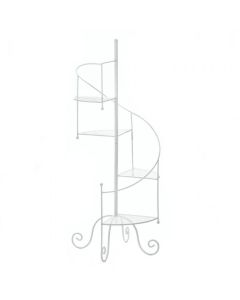 WHITE SPIRAL SHOWCASE PLANT STAND